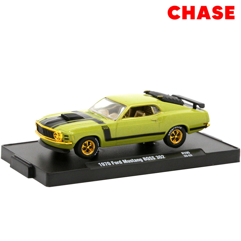 Miniatura 1970 Ford Mustang BOSS 302 (CHASE) 1/64 | M2 Machines (Auto Drivers R105)