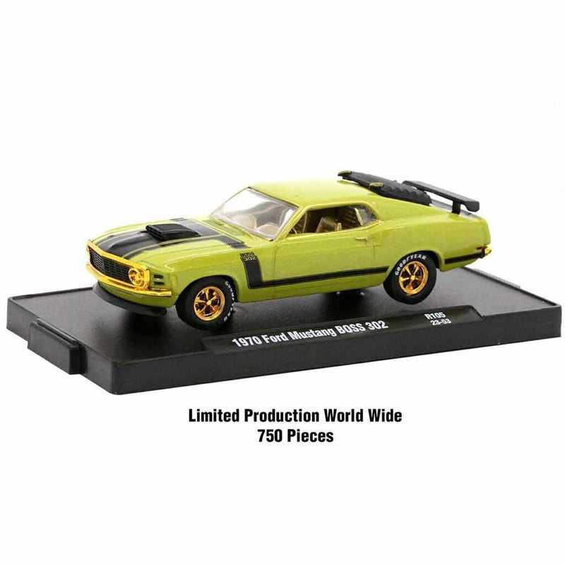 Miniatura 1970 Ford Mustang BOSS 302 (CHASE) 1/64 | M2 Machines (Auto Drivers R105)