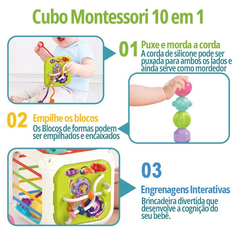 Cubo Montessori 10 atividades - Sunshine!