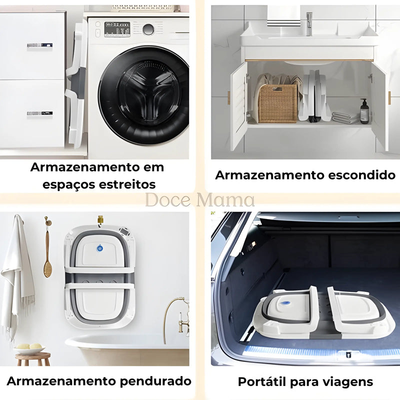 Banheira Dobrável e Espaçosa Sunshine: Praticidade e Conforto para o Banho do Bebê!