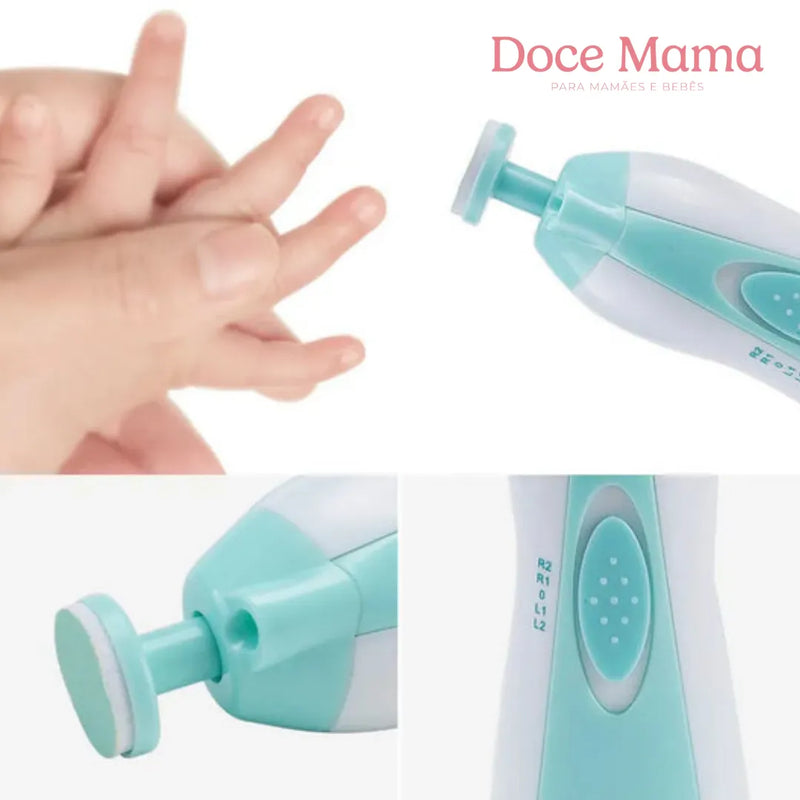 Kit de Manicure Infantil c/ Cortador de Unhas Elétrico - DoceMama