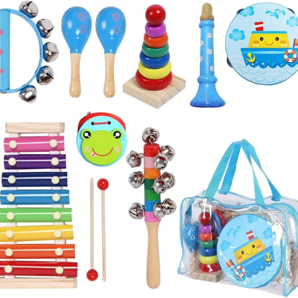 Brinquedo Montessori Kit Musical de Madeira