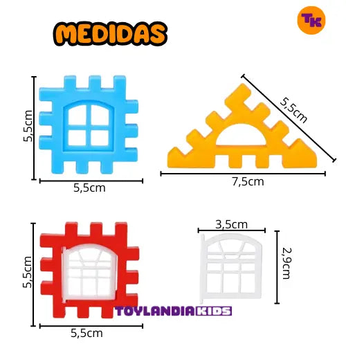 Blocos de Construção Encaixe e Construa- Sunshine Kids