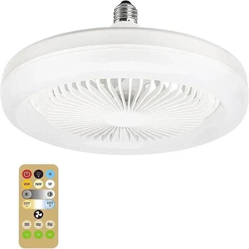 Ventilador de Teto LED com Luz e Controle Remoto