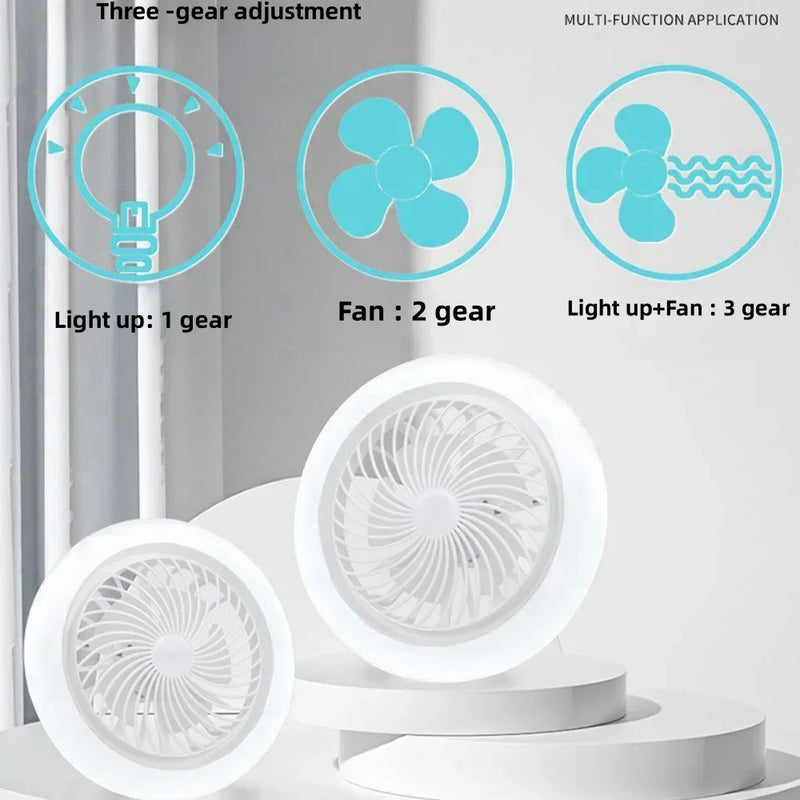 Ventilador de Teto LED com Luz e Controle Remoto