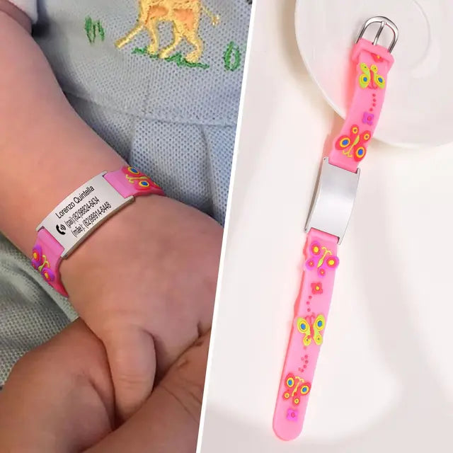 Pulseira ID personalizada para meninas e meninos, ajustável Silicone gravar cotações, presente inspirado, Customzied ID