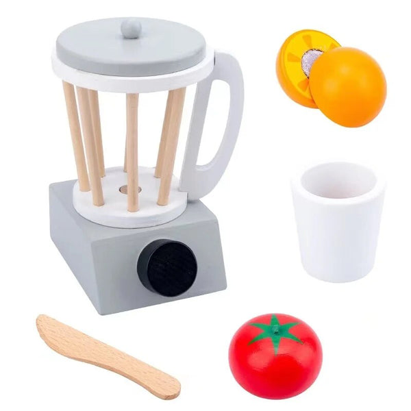 Kit Cozinha Montessori em Madeira Liquidificador