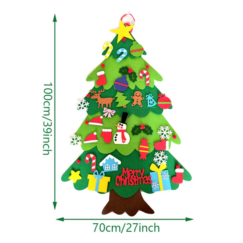 Árvore de Natal - Feltro com Enfeites Divertidos