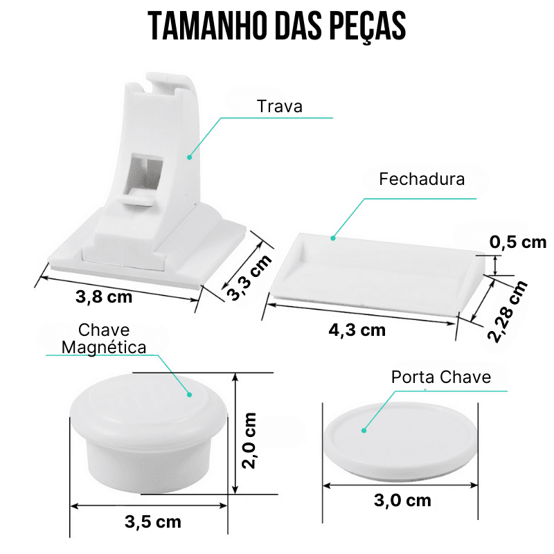 Trava de Segurança para Bebês Magnética Secutiry Baby