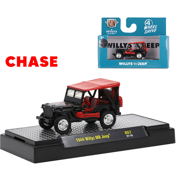 Miniatura 1944 Jeep Willys MB (CHASE) 1/64 | M2 Machines (Detroit Muscle R57)