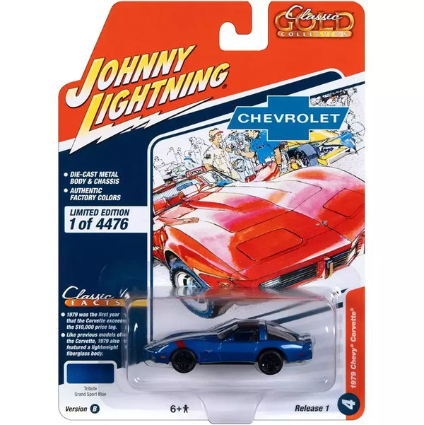 Miniatura 1979 Chevrolet Corvette (R1B) 1/64 | Johnny Lightning (Classic Gold Collection)