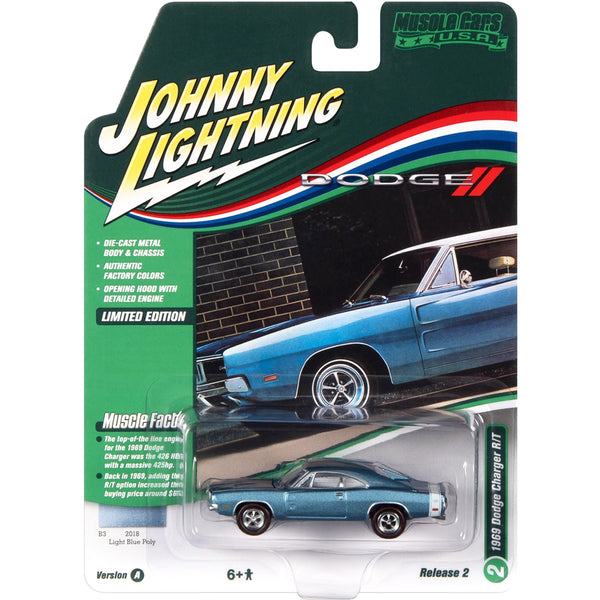 Miniatura 1969 Dodge Charger R/T (R2A) 1/64 | Johnny Lightning (Muscle Cars USA)