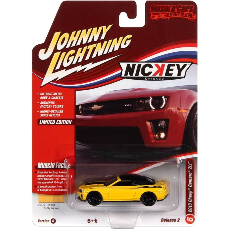 Miniatura 2013 Chevy Camaro ZL1 (R2B) 1/64 | Johnny Lightning (Muscle Cars USA) (Nickey)