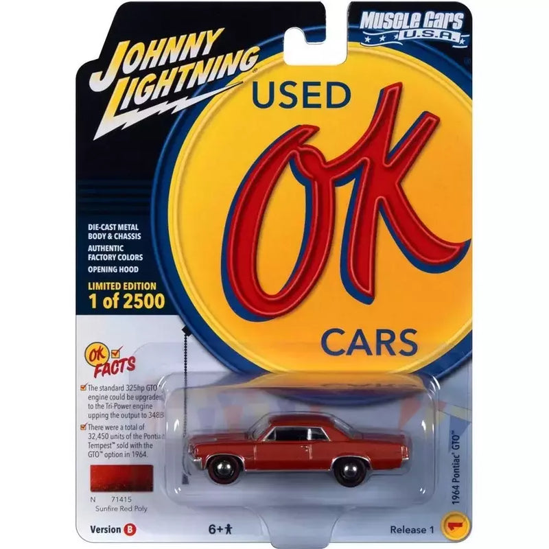 Miniatura 1964 Pontiac GTO (R1B) 1/64 | Johnny Lightning (Muscle Cars USA) (OK Used Cars)