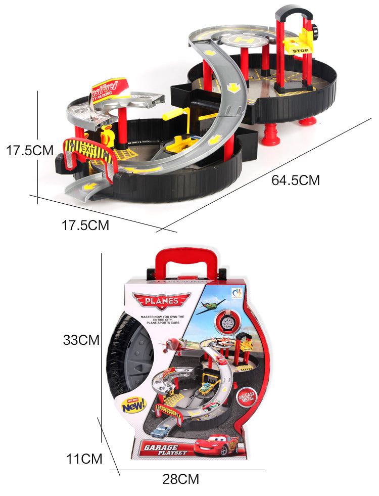 Brinquedo Pista Esportiva Do Filme Carros + Maleta Em Forma De Roda