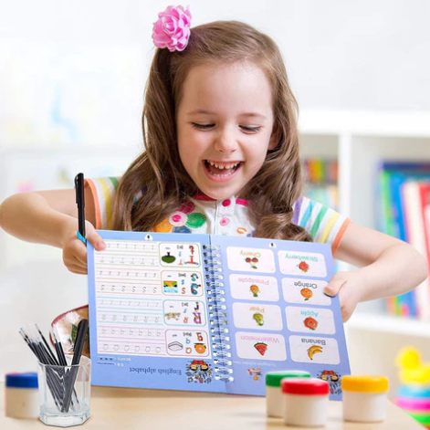 KIT com 4 Cadernos de Caligrafia Mágicos Montessori