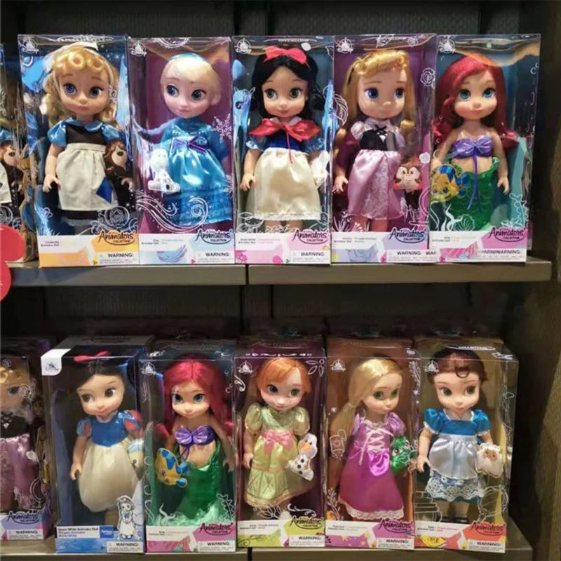 Boneca Princesas da Disney Animators Collection | Branca de Neve, Rapunzel, Ariel, Elsa, Anna, Bela e Aurora