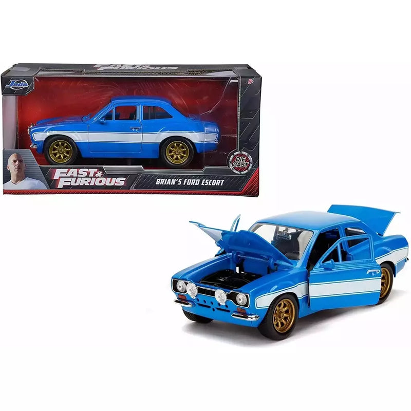 Miniatura Brian's Ford Escort RS2000 1/24 | Jada Toys (Velozes e Furiosos)