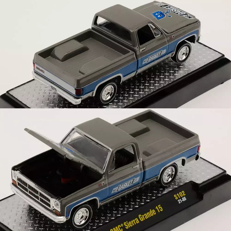 Miniatura 1976 GMC Sierra Grande 15 1/64 | M2 Machines (O'Reilly Release S102) (Mr. Gasket Co.)