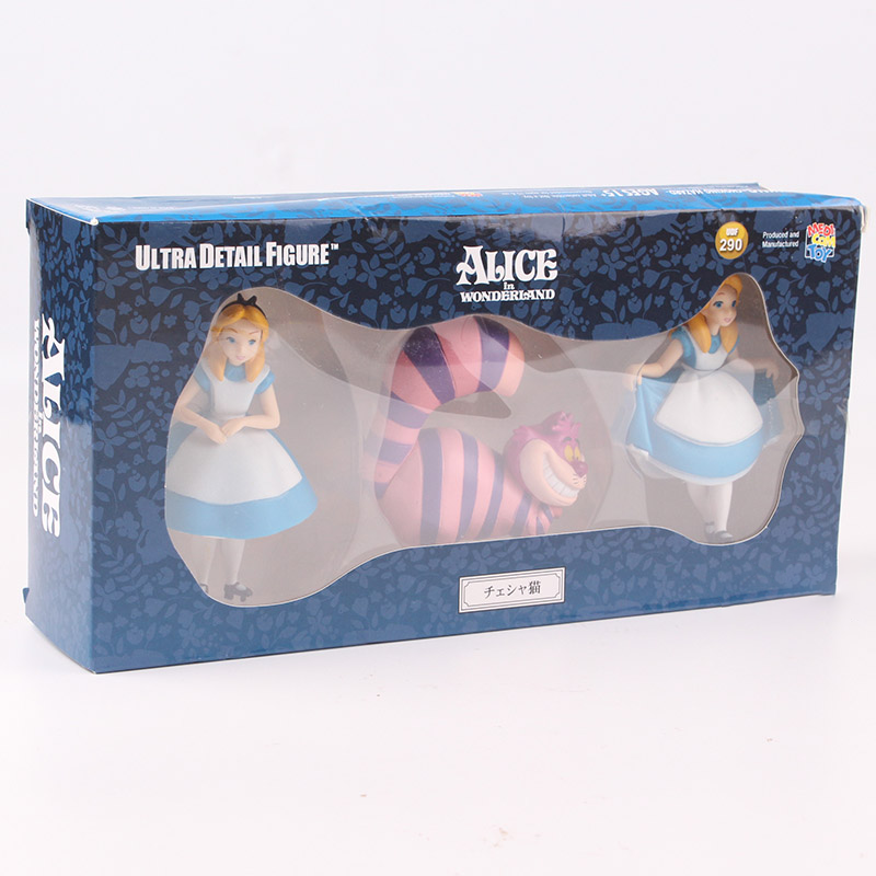 Conjunto 3 Action Figures Alice no País das Maravilhas | Alice e Gato de Cheshire